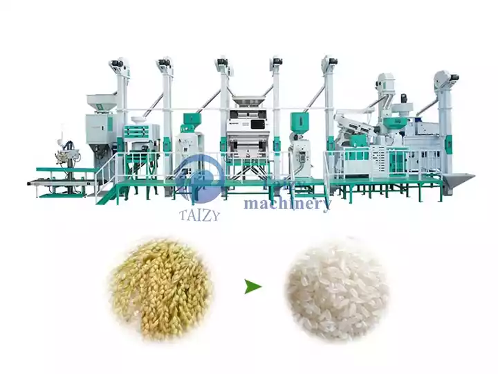 Linha de moagem de arroz de 25TPD com estrutura de aço