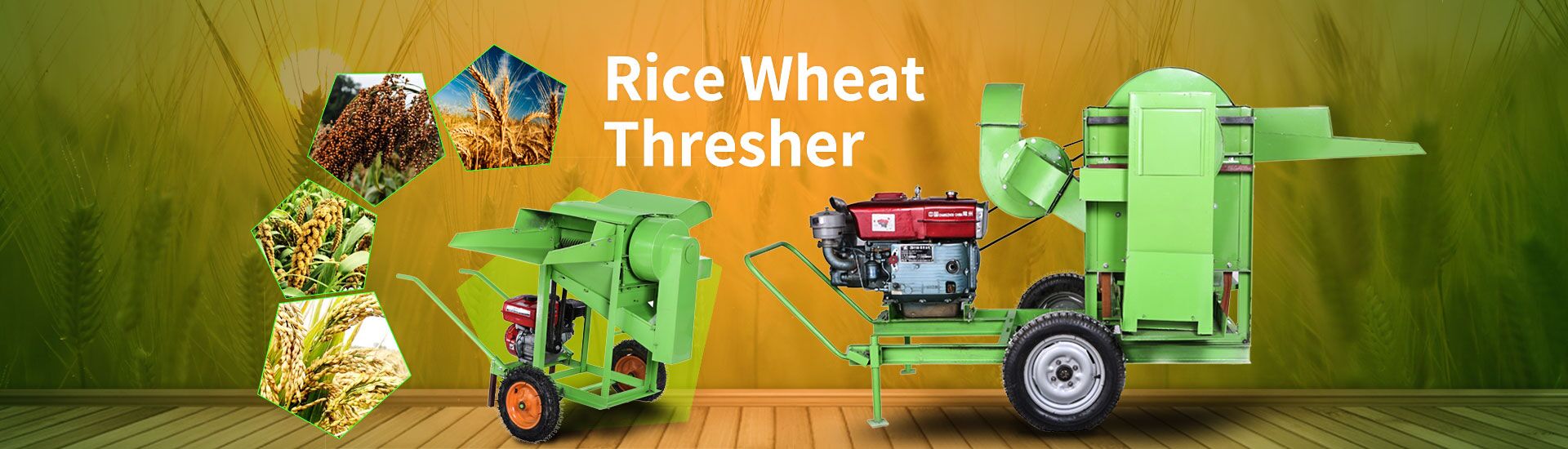 Thresher machine for rice, wheat, millet