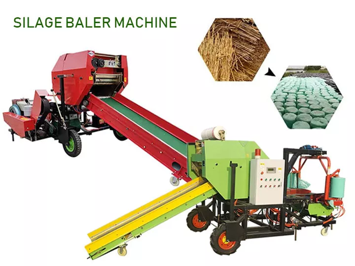 Presse à balles d'ensilage entièrement automatique, équipement de mise en balles de fourrage