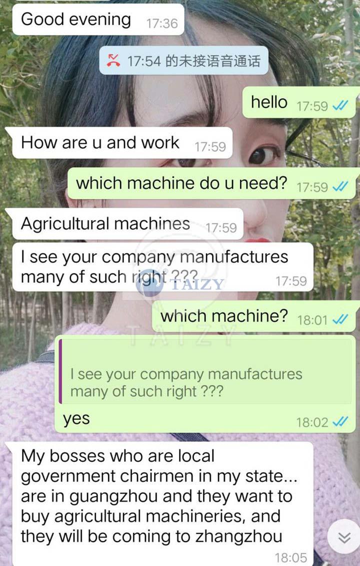 Wow!!! Nigeria Government Procurement Mission-Two 40Gp Containers Agricultural Machines 2 Dialogue Details