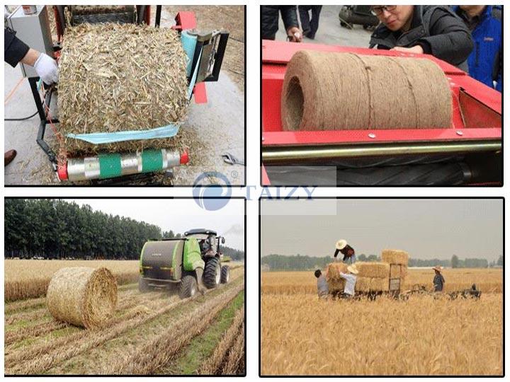 Why We Use Hemp Rope To Bale The Straw Bundles? 3 The Working Site Of Straw Baling Machine
