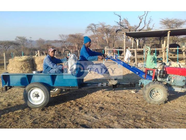 Walking-tractor-with-trailer