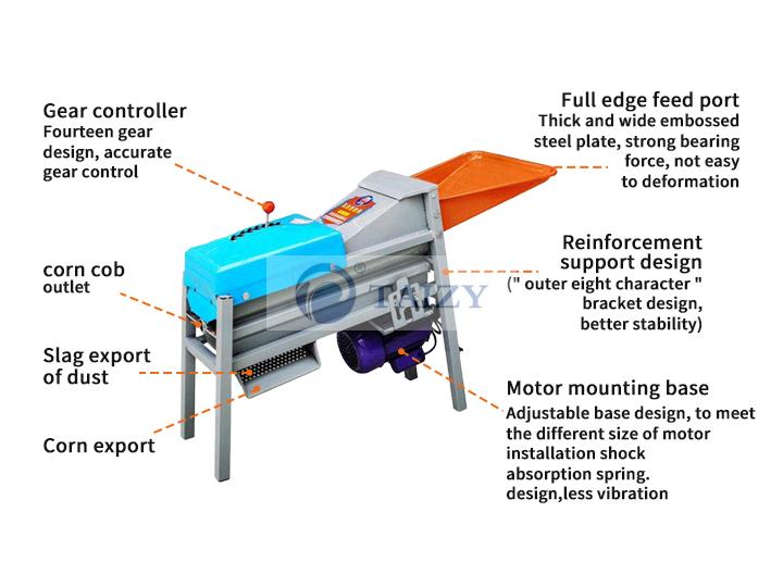 Home Use Corn Thresher | Small Corn Thresher For Sale 2 Double Roller Corn Thresher