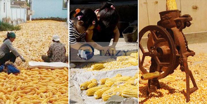 manual threshing