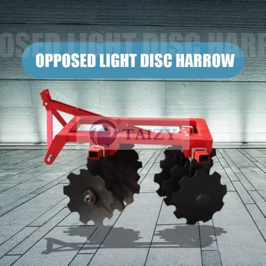 Opposed light disc harrow