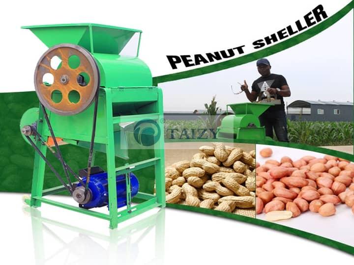 Peanut groundnut shell removing machine