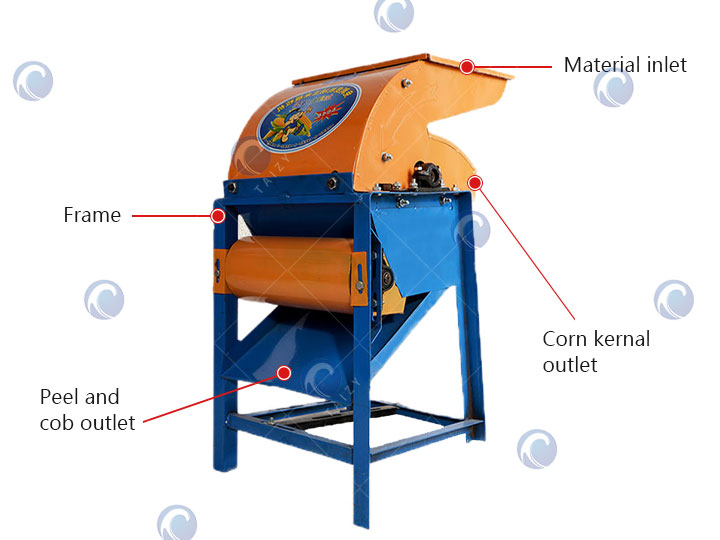 Small Scale Corn Threshing Machine's Structure Small Scale Corn Threshing Machine's Structure