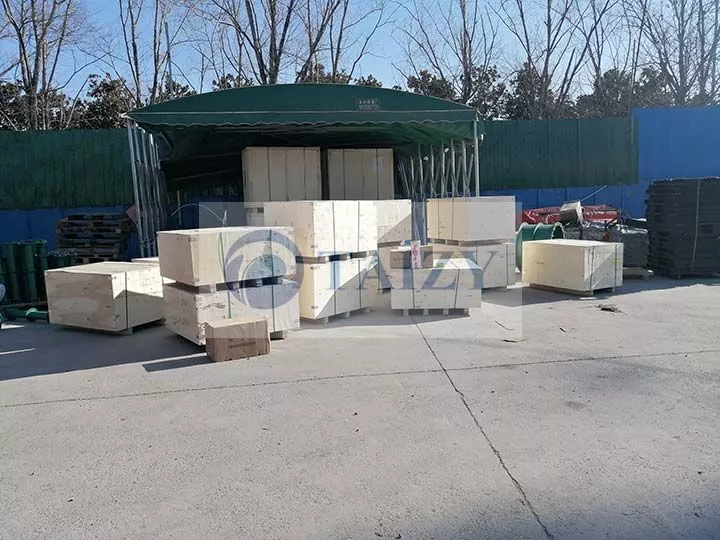 packing of the straw chaff cutter