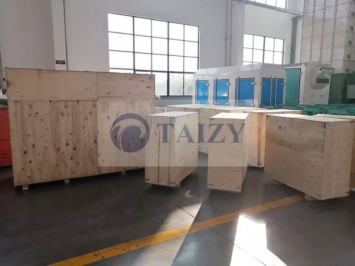 wooden case packing of the rice processing plant wooden case packing of the rice processing plant