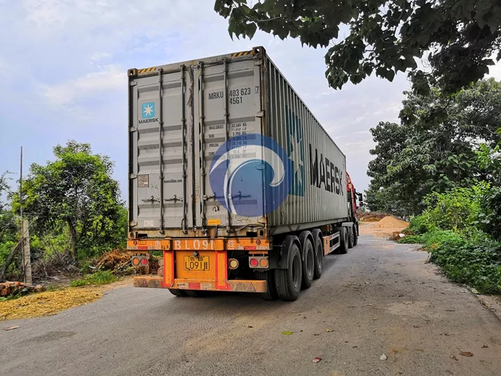 peanut harvesting machine shippment