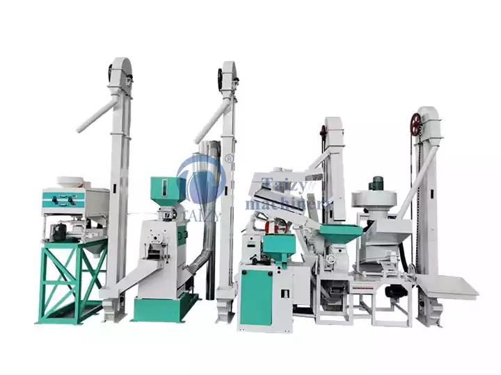 15TPD Rice Mill Production Line With Polisher And White Rice Grader
