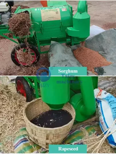 Trilladora de granos de arroz y trigo, trilladora de cultivos múltiples a la venta 6 Sorgo Y Colza
