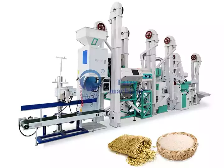 محطة تقشير الأرز الحديثة المتكاملة بقدرة 30 طنًا في اليوم