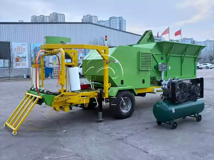forage baling and wrapping machine