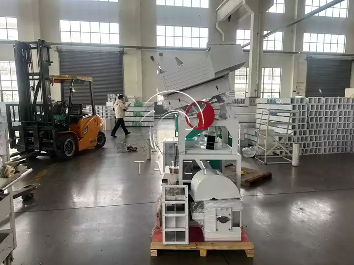 complete rice processing line