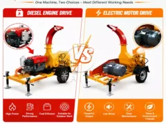 diesel & electric-powered branch chippers