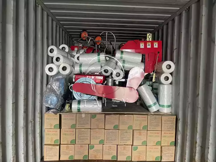 forage baler wrappers loading site
