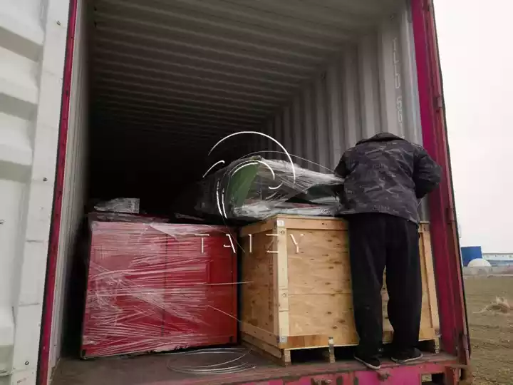 peanut processing machines loading site