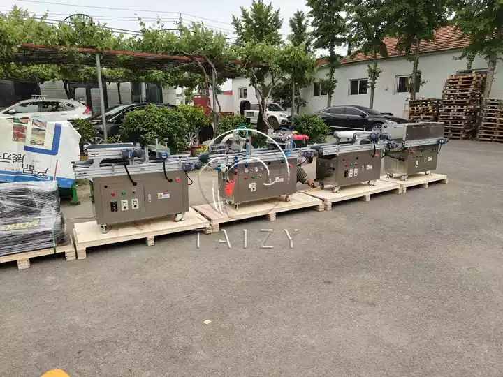multiple nursery tray seeding machines packed for export